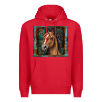 Red western horse Premium Hoodie - Zillion Design Studio