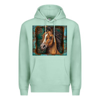 Seafoam western horse Premium Hoodie - Zillion Design Studio
