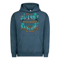 Pigment Midnight Navy theres bullshit everywhere and not a pasture tbw Urban Hoodie - texasbilliewilder