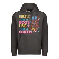 Smoke hustle like a boss live like a queen Premium Hoodie - texasbilliewilder