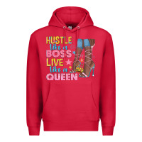 Cardinal hustle like a boss live like a queen Premium Hoodie - texasbilliewilder