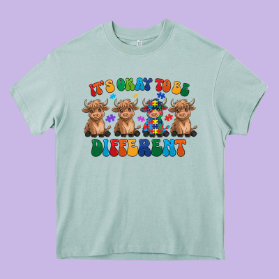 Its Okay To Be Different Heavy Core Tee Designed By Cowhidedigitalart