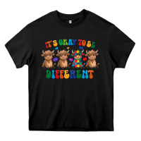 Black Its Okay To Be Different Heavy Core Tee - CowhideDigitalArt