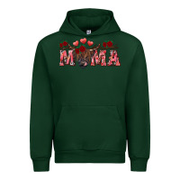 Forest Green Valentine's day mama black highland cow Urban Hoodie - RanaPortraitStore