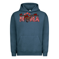 Pigment Midnight Navy Valentine's day mama black highland cow Urban Hoodie - RanaPortraitStore