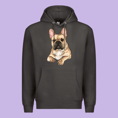 French Bulldog Sitting Premium Hoodie Designed By Ranaportraitstore