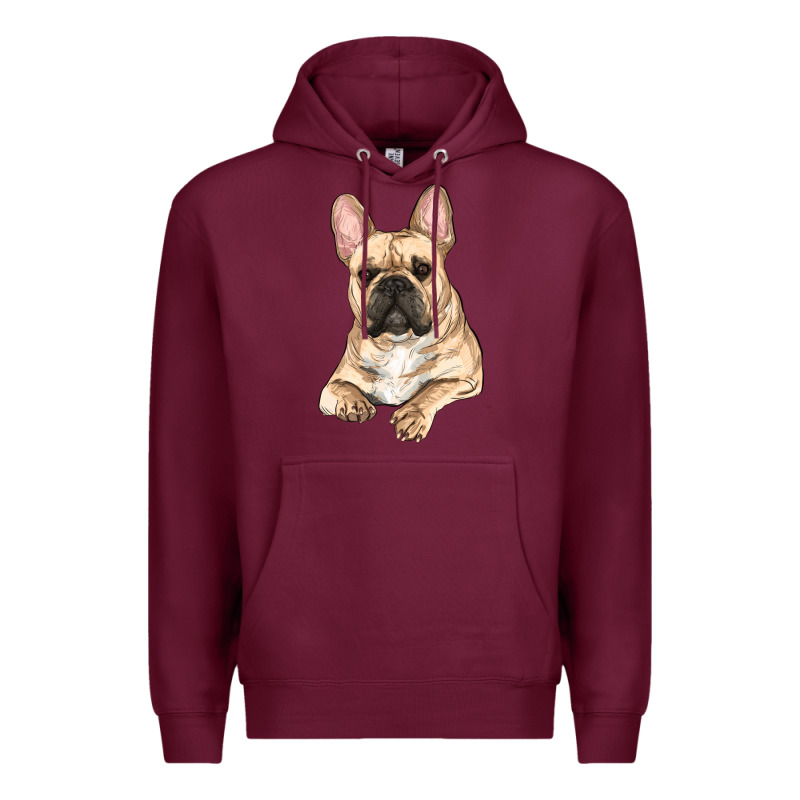 French Bulldog Sitting Premium Hoodie by RanaPortraitStore | Teevron