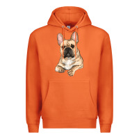 Carrot French bulldog sitting Premium Hoodie - RanaPortraitStore