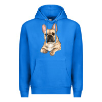 True Royal French bulldog sitting Premium Hoodie - RanaPortraitStore