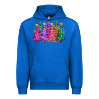 Cobalt christmas trees and lights Urban Hoodie - Zillion Design Studio
