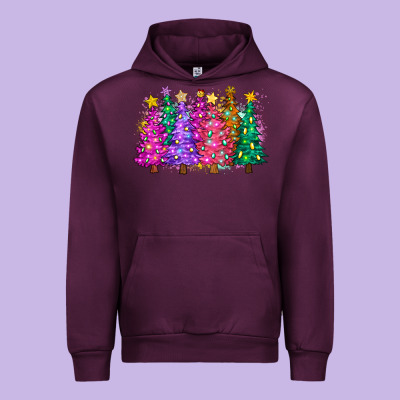 Christmas Trees And Lights Urban Hoodie Designed By Zillion Design Studio