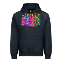 Navy christmas trees and lights Urban Hoodie - Zillion Design Studio
