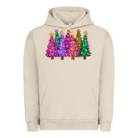 Pigment French Oak christmas trees and lights Urban Hoodie - Zillion Design Studio