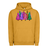 Pigment Peanut Butter christmas trees and lights Urban Hoodie - Zillion Design Studio
