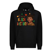 Black i am black history afro black boy child juneteenth Premium Hoodie - texasbilliewilder