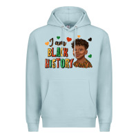 Blue Mist i am black history afro black boy child juneteenth Premium Hoodie - texasbilliewilder