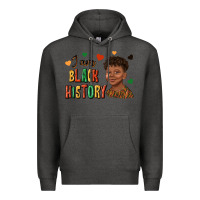 Charcoal Heather i am black history afro black boy child juneteenth Premium Hoodie - texasbilliewilder