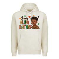 Oatmeal Heather i am black history afro black boy child juneteenth Premium Hoodie - texasbilliewilder