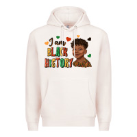 Pale Pink i am black history afro black boy child juneteenth Premium Hoodie - texasbilliewilder