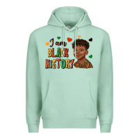 Seafoam i am black history afro black boy child juneteenth Premium Hoodie - texasbilliewilder
