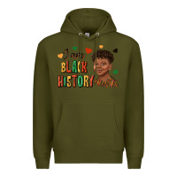 Army Green i am black history afro black boy child juneteenth Premium Hoodie - texasbilliewilder