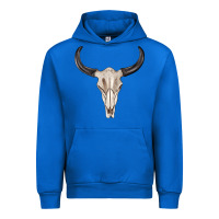 Cobalt western bull skull tbw Urban Hoodie - texasbilliewilder