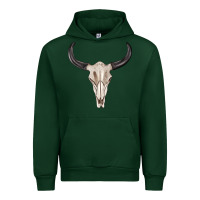 Forest Green western bull skull tbw Urban Hoodie - texasbilliewilder
