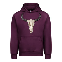 Mauve Wine western bull skull tbw Urban Hoodie - texasbilliewilder