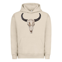 Pigment French Oak western bull skull tbw Urban Hoodie - texasbilliewilder