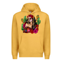 Mustard mexico girl Premium Hoodie - Zillion Design Studio