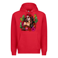 Red mexico girl Premium Hoodie - Zillion Design Studio