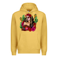 Antique Gold mexico girl Premium Hoodie - Zillion Design Studio