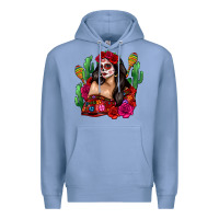 Colony Blue mexico girl Premium Hoodie - Zillion Design Studio
