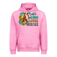 Fuchsia Pink western just a girl who loves horses Urban Hoodie - texasbilliewilder