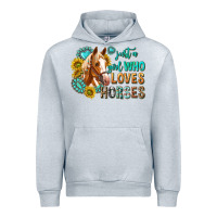 Heather Grey western just a girl who loves horses Urban Hoodie - texasbilliewilder