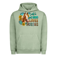 Pigment Oil Green western just a girl who loves horses Urban Hoodie - texasbilliewilder