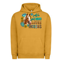 Pigment Peanut Butter western just a girl who loves horses Urban Hoodie - texasbilliewilder