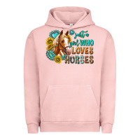 Pigment Salmon western just a girl who loves horses Urban Hoodie - texasbilliewilder