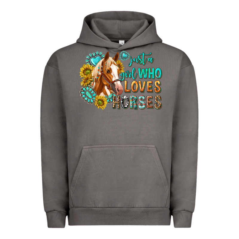 Western Just A Girl Who Loves Horses Urban Hoodie by texasbilliewilder | Teevron