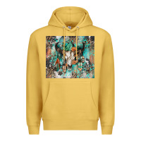 Antique Gold cowhide bull skull Premium Hoodie - Zillion Design Studio