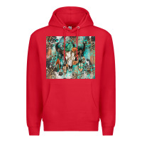 Red cowhide bull skull Premium Hoodie - Zillion Design Studio
