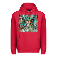 Cardinal cowhide bull skull Premium Hoodie - Zillion Design Studio
