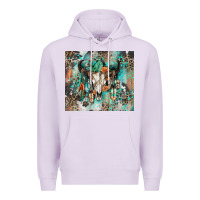 Lilac cowhide bull skull Premium Hoodie - Zillion Design Studio
