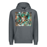 Rock cowhide bull skull Premium Hoodie - Zillion Design Studio