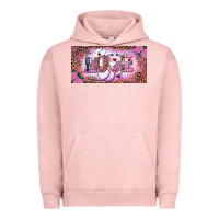 Pigment Salmon Valentine's Day Nurse Love Urban Hoodie - RanaPortraitStore