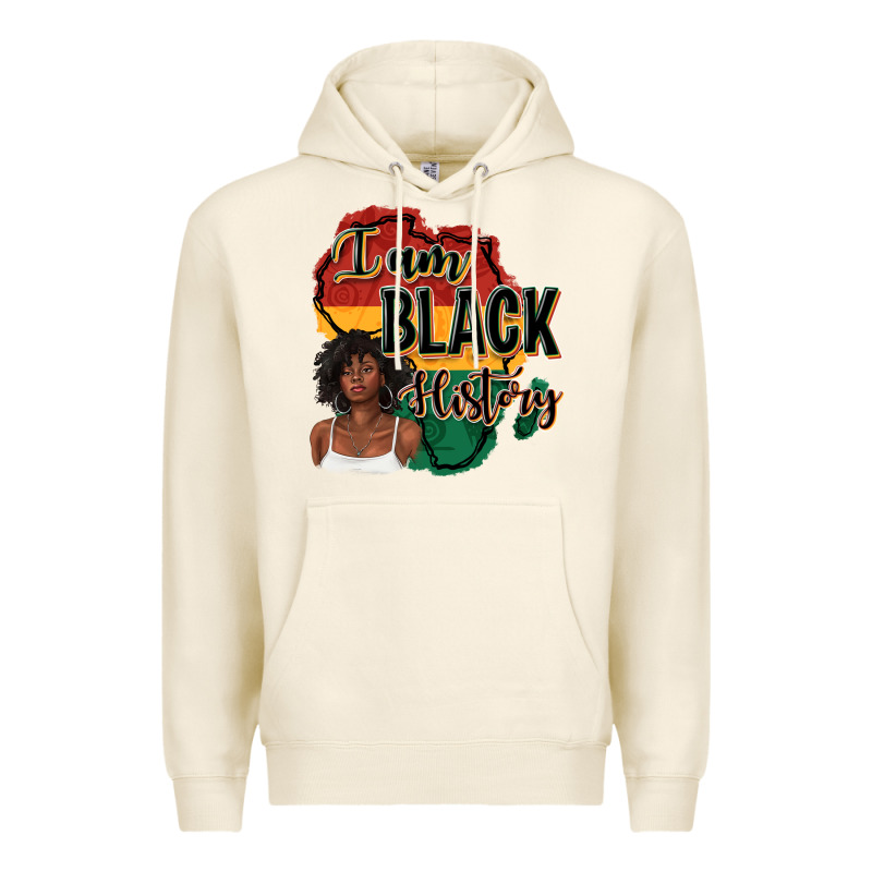 I Am Black History Premium Hoodie by texasbilliewilder | Teevron