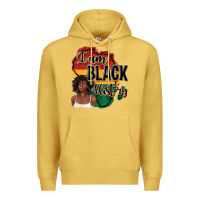 Antique Gold i am black history Premium Hoodie - texasbilliewilder