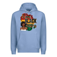 Colony Blue i am black history Premium Hoodie - texasbilliewilder