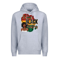 Heather Grey i am black history Premium Hoodie - texasbilliewilder