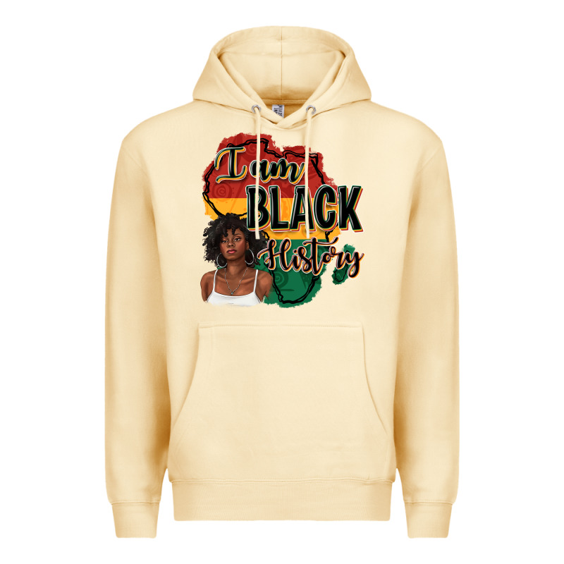 I Am Black History Premium Hoodie by texasbilliewilder | Teevron